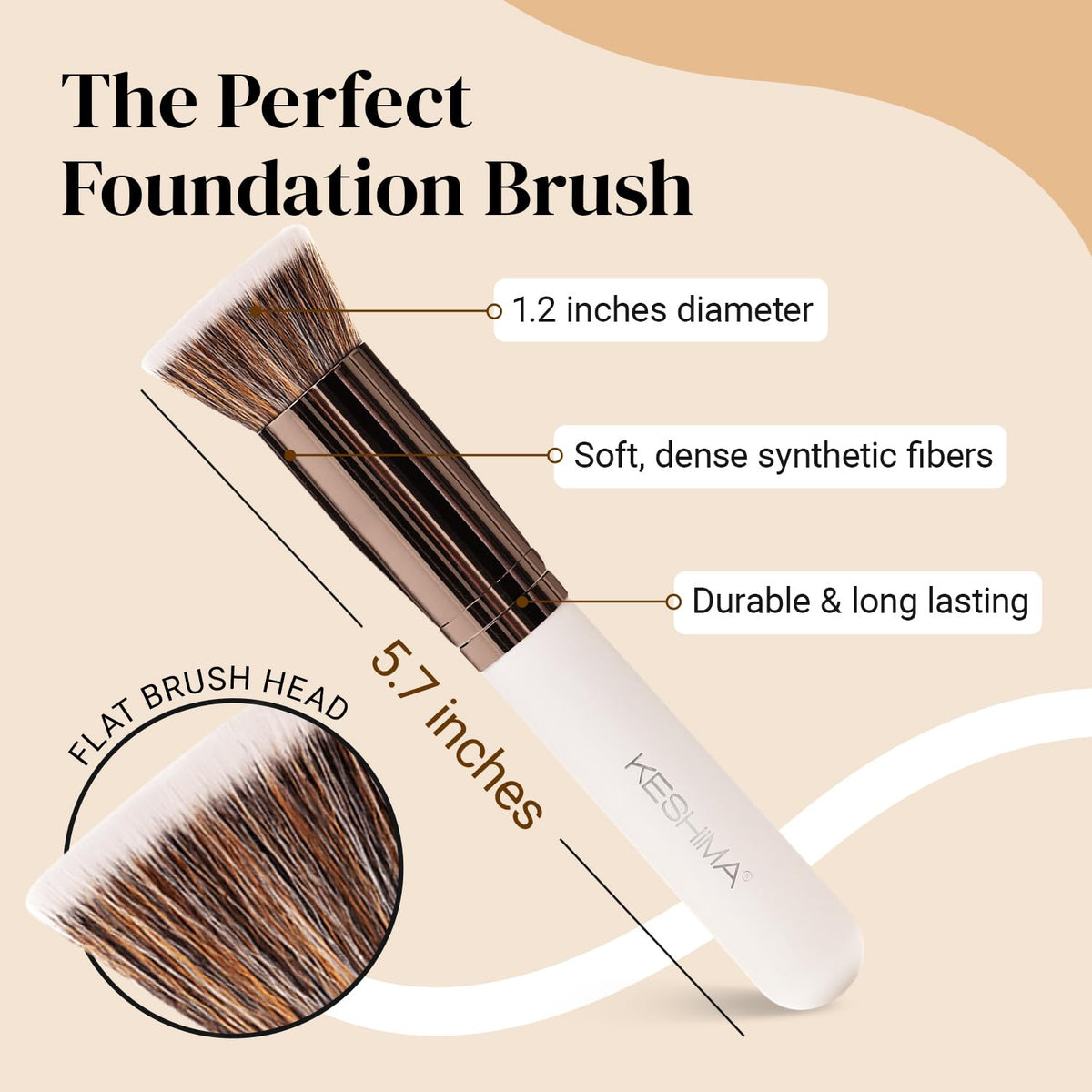 KESHIMA bristle close-up highlighting soft synthetic fibers and smooth coverage