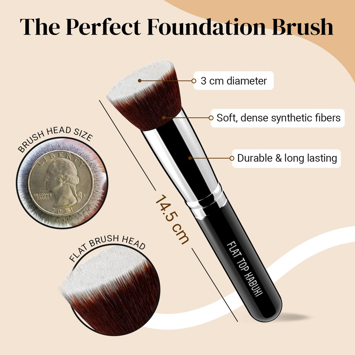 KESHIMA bristle close-up highlighting soft synthetic fibers and even buffing