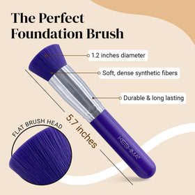 KESHIMA brush held in hand to show regular size and control for on-the-go touchups