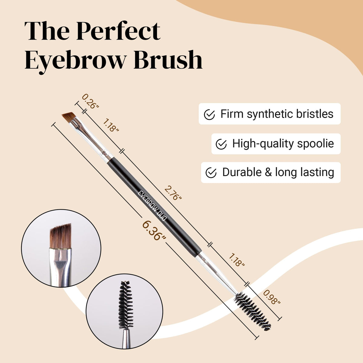 KESHIMA spoolie close-up blending bristles to soften and groom