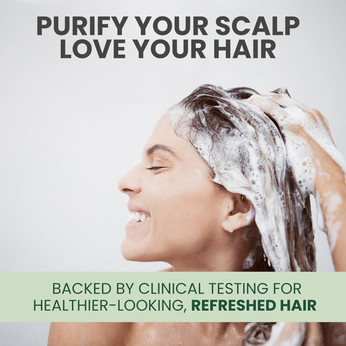 KESMEDIK before-and-after scalp comparison showing reduced buildup benefit