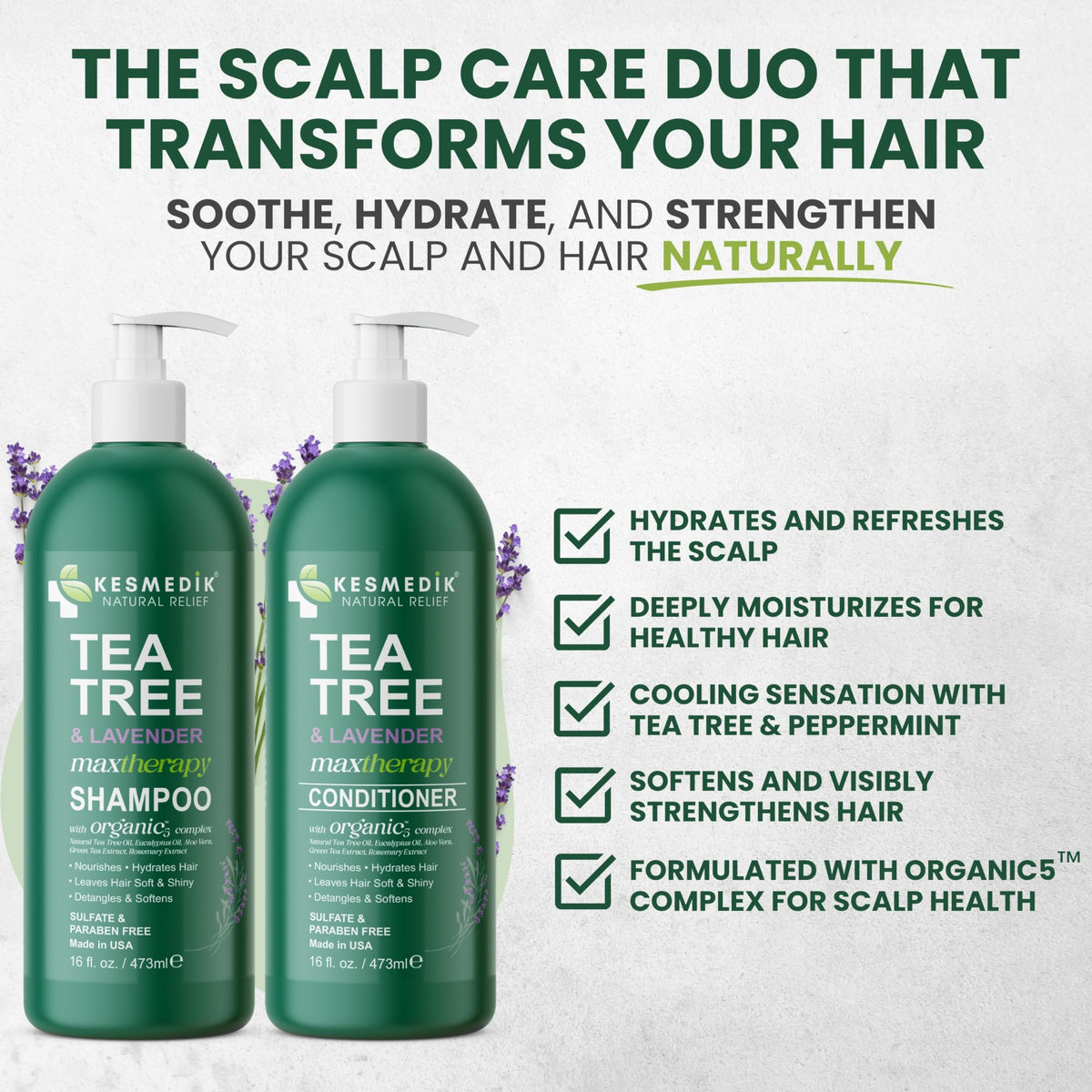KESMEDIK shampoo foam texture showing lather that lifts buildup