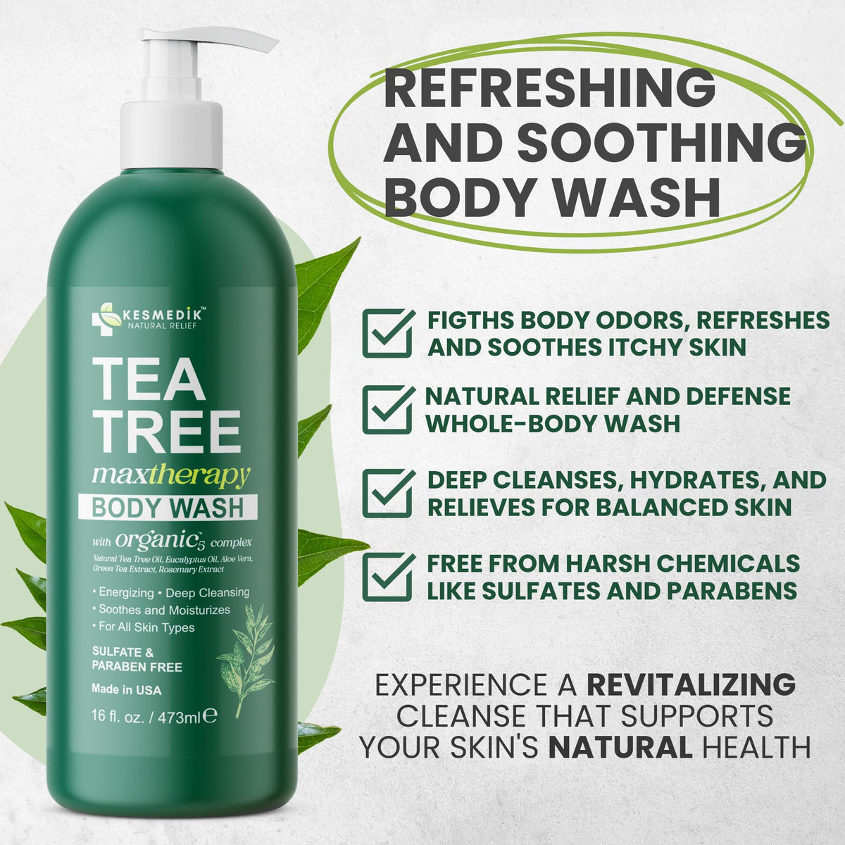 KESMEDIK applied to feet after workout to help control odor