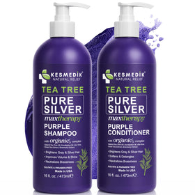 KESMEDIK front packaging showing shampoo and conditioner, promotes salon-quality toning
