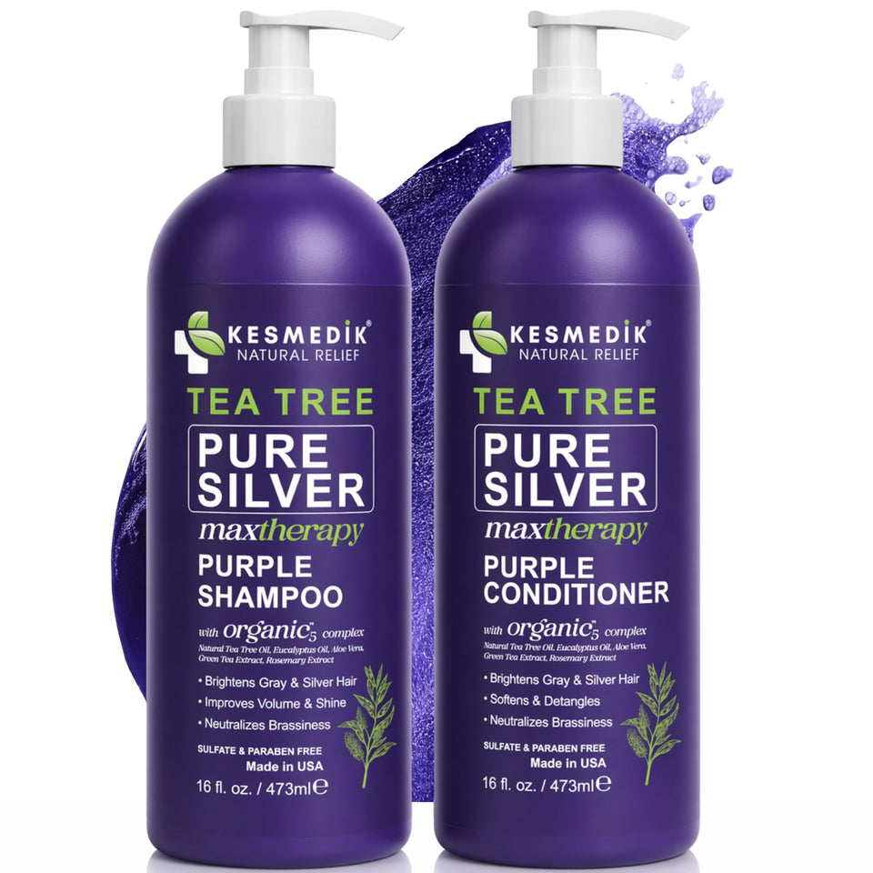 KESMEDIK front packaging showing shampoo and conditioner, promotes salon-quality toning