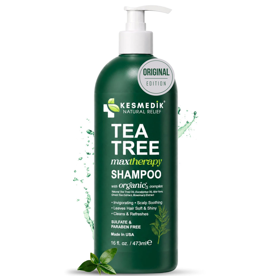 KESMEDIK front packaging showing bottle and branding, promotes calming scalp relief