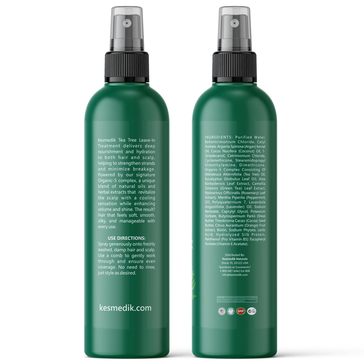 KESMEDIK before and after hair showing smoother, less frizzy look