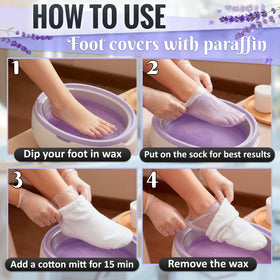 KETAR booties worn after paraffin wax application enhancing product retention