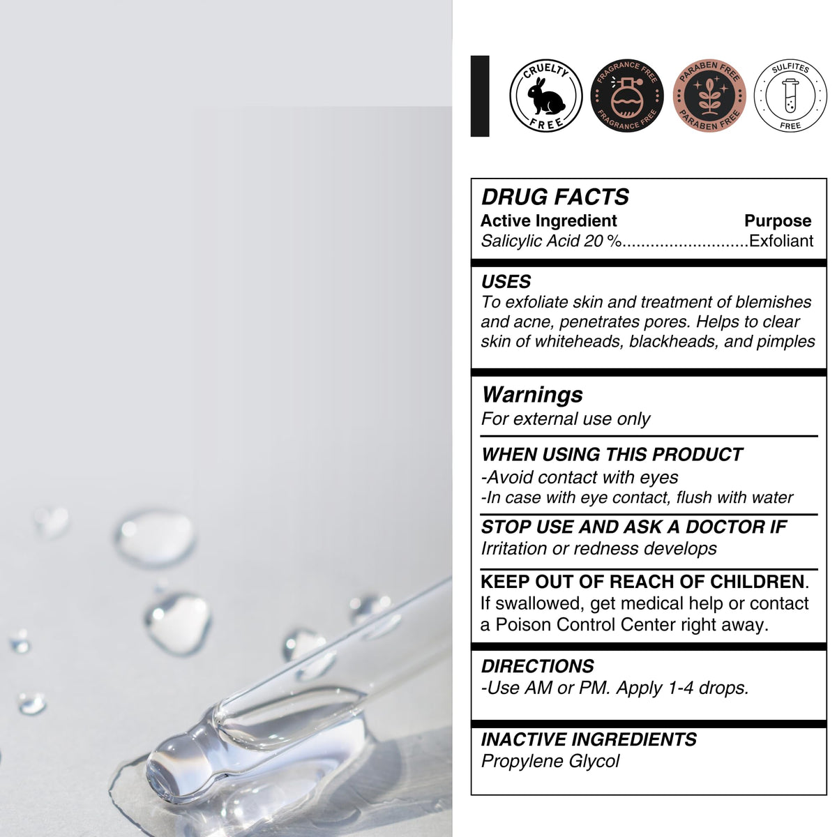 Ketostat texture close-up showing lightweight serum that absorbs quickly