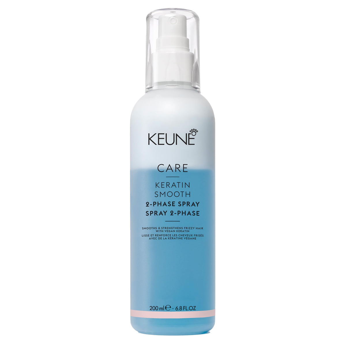 Keune bottle front packaging showing product branding and benefit