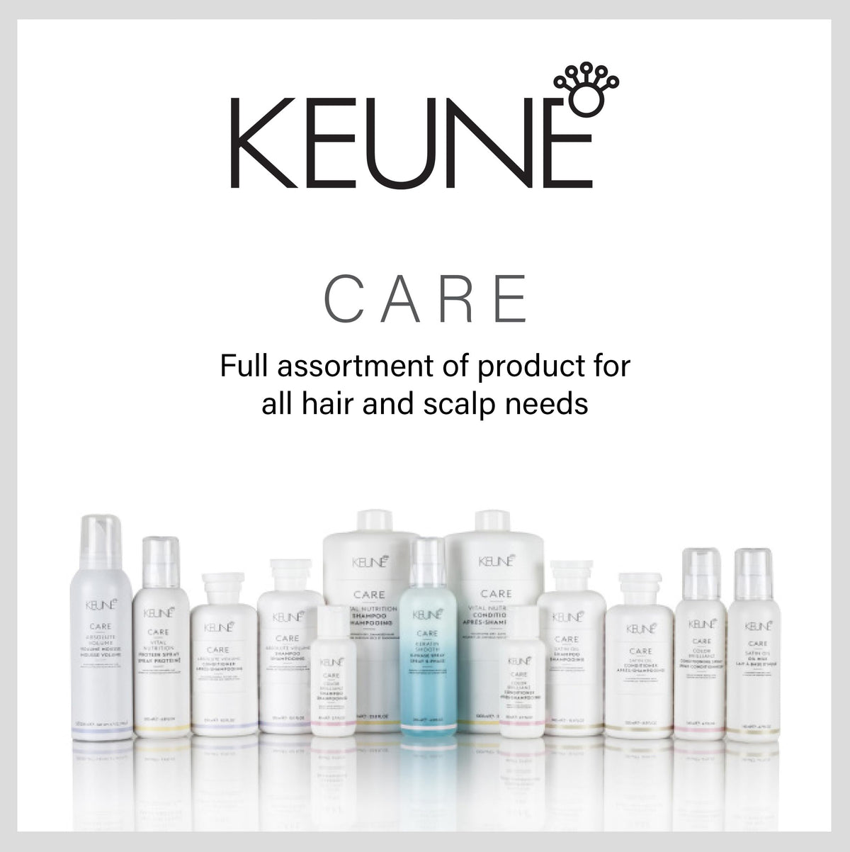 Keune styled hair after use showing smoother, shinier finish benefit