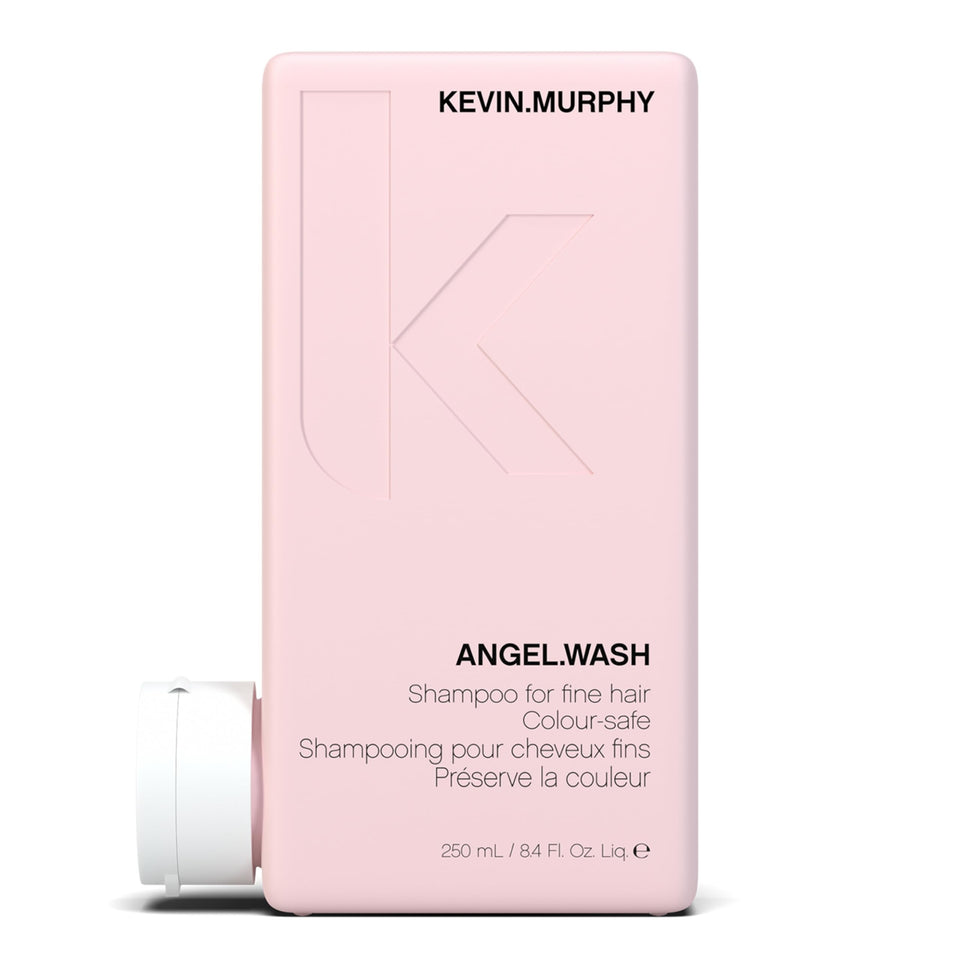 KEVIN.MURPHY ANGEL.WASH front bottle view showing sleek packaging and gentle formula benefits