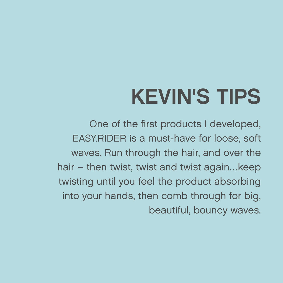 KEVIN.MURPHY 100g tube beside hand for scale showing portable salon-size benefit