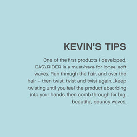 KEVIN.MURPHY 100g tube beside hand for scale showing portable salon-size benefit