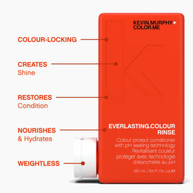 KEVIN.MURPHY product applied to mid-lengths demonstrating detangling and conditioning