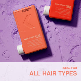 KEVIN.MURPHY 250ml bottle next to common items showing size and portability benefit