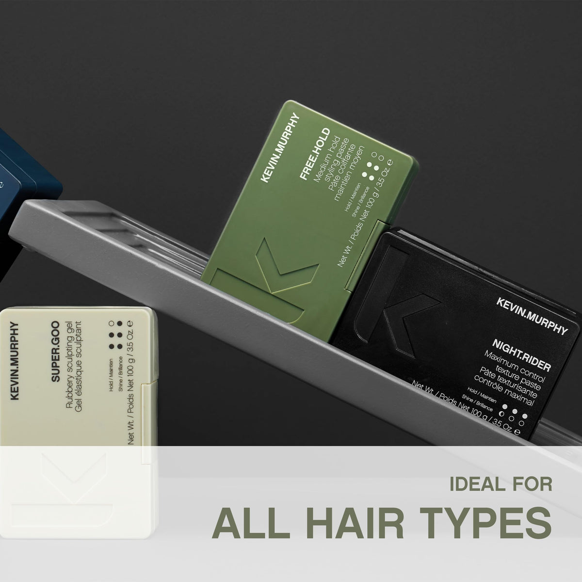KEVIN.MURPHY styled short hair result showing natural shine and flexible hold