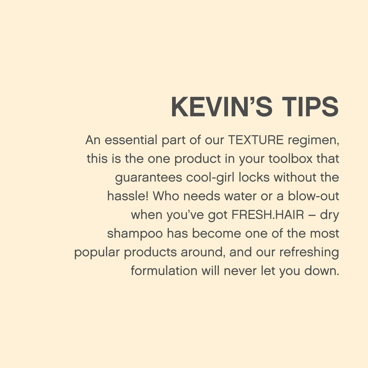 KEVIN.MURPHY label and ingredient panel emphasizing sulphate-free, paraben-free formula