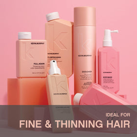 KEVIN.MURPHY FULL.AGAIN before and after styling demonstrating visible volume boost