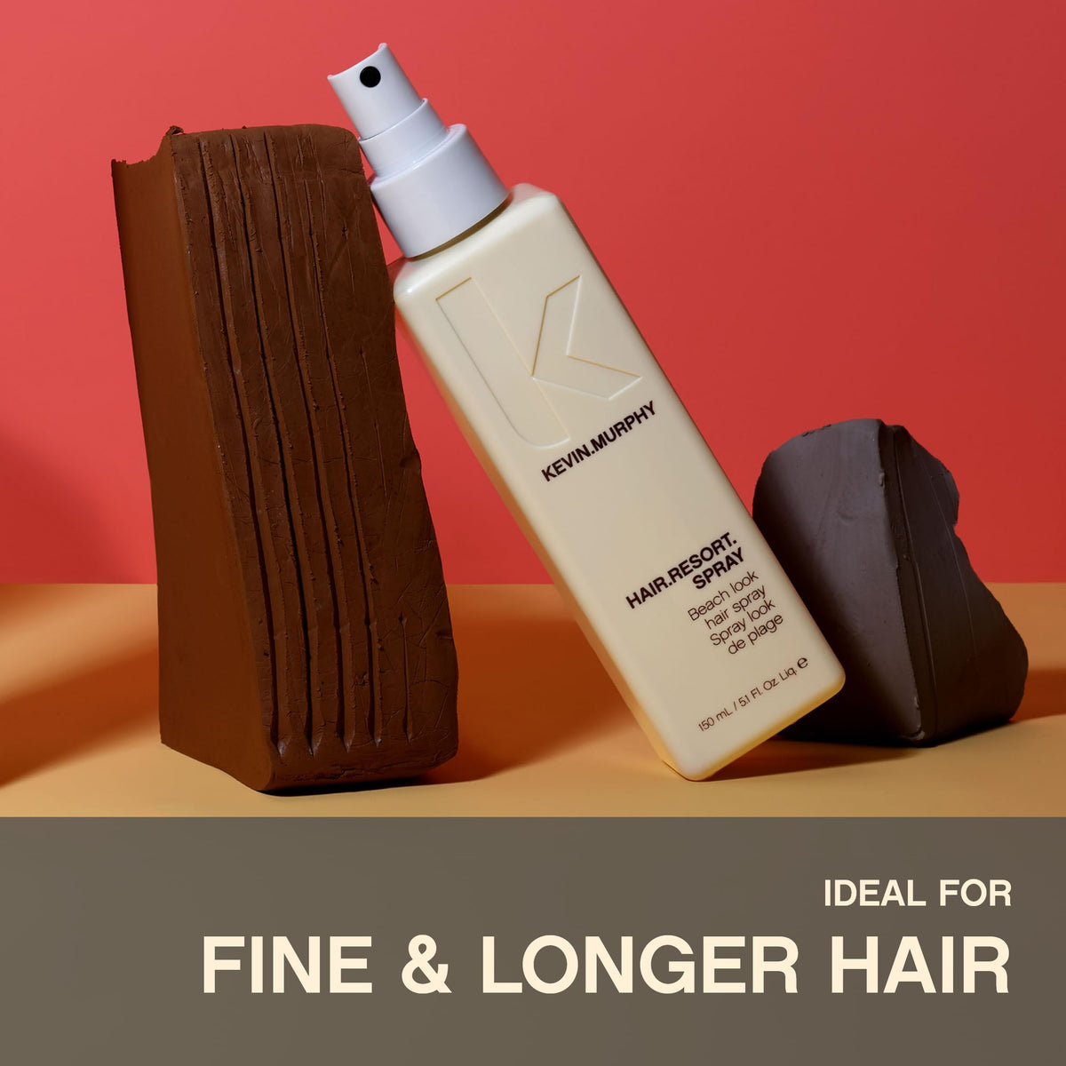 KEVIN.MURPHY styled model with beachy waves showing natural volume benefit