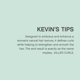 Diffuser styling with KEVIN.MURPHY to show heat protection and volume benefit