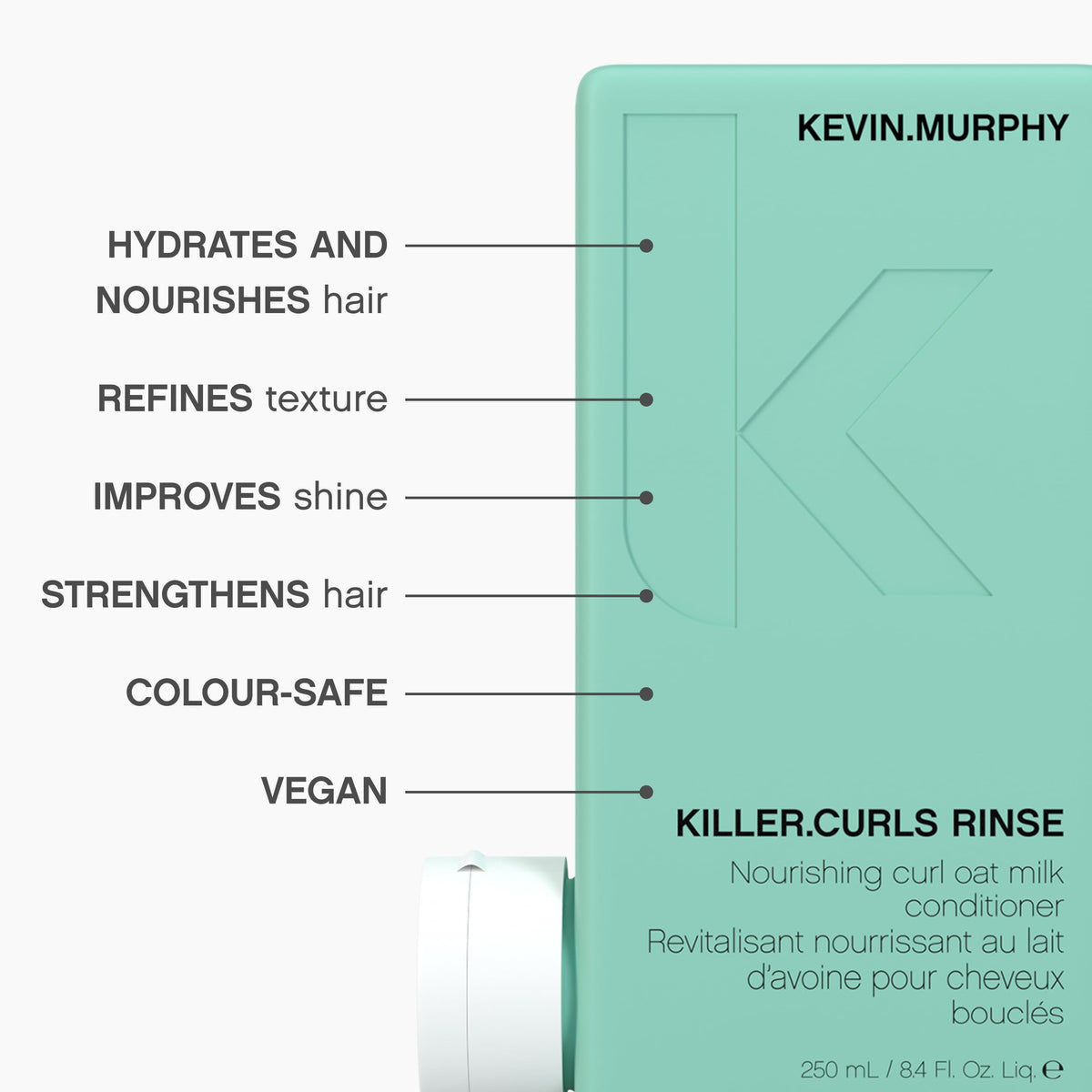 KEVIN.MURPHY conditioner being applied to damp hair for detangling benefit
