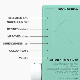 KEVIN.MURPHY conditioner being applied to damp hair for detangling benefit
