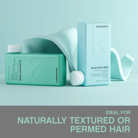 KEVIN.MURPHY 250 mL bottle next to hand for scale and travel-friendly size