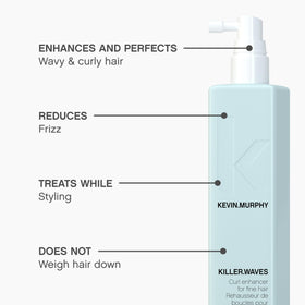 KEVIN.MURPHY applied to damp hair demonstrating easy distribution and definition