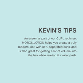 KEVIN.MURPHY applied to wet hair while diffusing to create defined, frizz-free curls