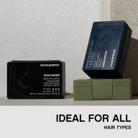 KEVIN.MURPHY paste being applied to hair to create textured, defined style benefit