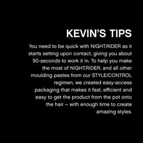KEVIN.MURPHY product on barber counter in salon setting for professional styling benefit