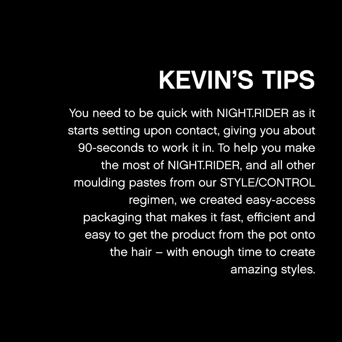 KEVIN.MURPHY side-by-side before and after hair styled with paste for definition benefit
