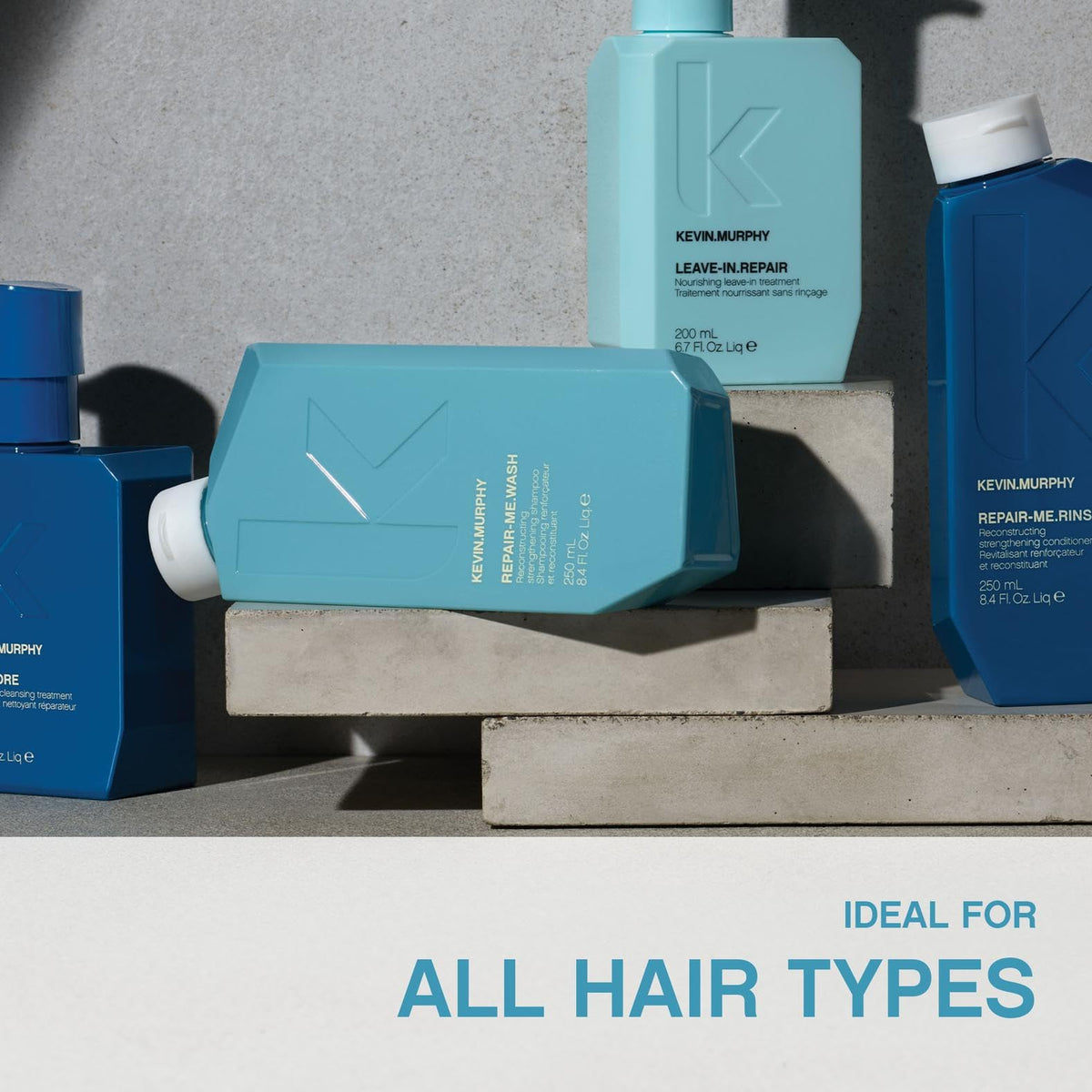KEVIN.MURPHY swatch on hair strand showing smoothing and shine effect