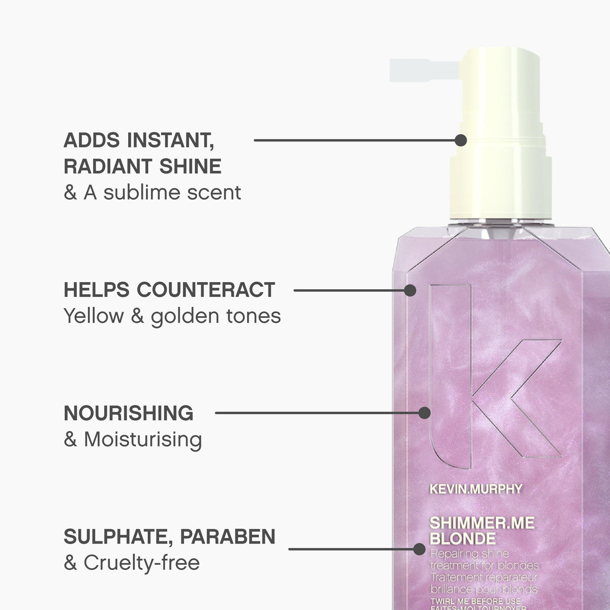 KEVIN.MURPHY fine texture cloud illustrating lightweight formula and non-greasy feel