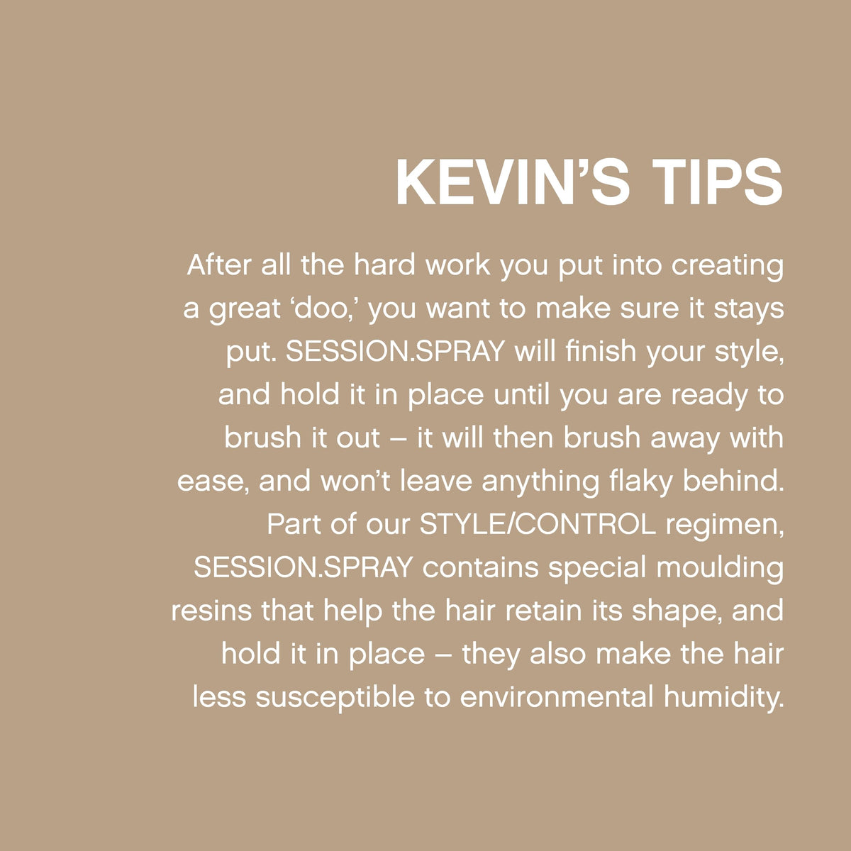KEVIN.MURPHY bottle next to hand indicating 11.4 fl oz scale and travel convenience