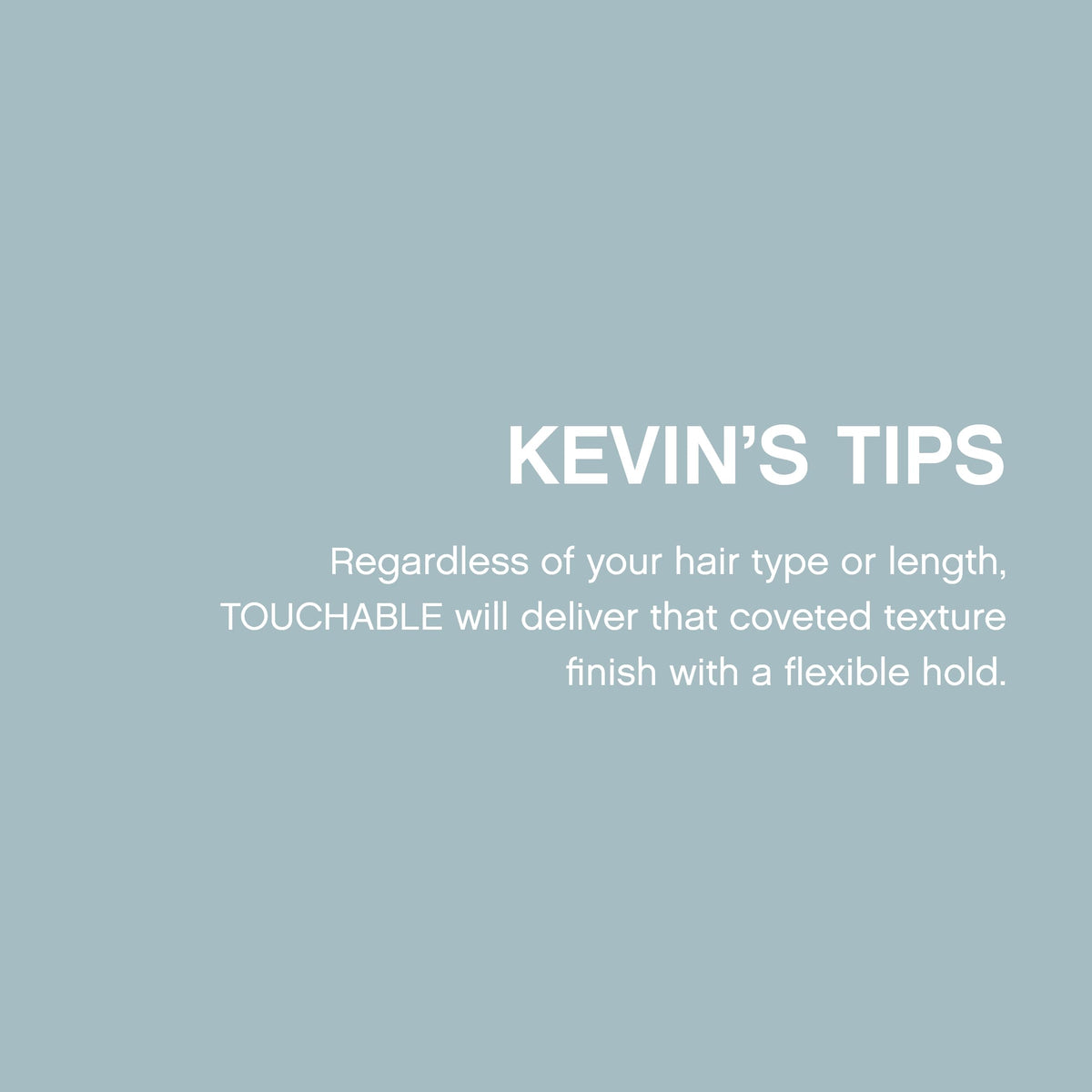 KEVIN.MURPHY TOUCHABLE next to common bottle to show 250ml scale
