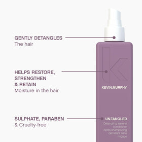 KEVIN.MURPHY mist on hand showing fine texture and non-greasy feel benefit