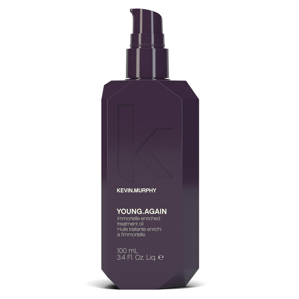 KEVIN.MURPHY bottle front view showing elegant styling and brand recognition, promotes salon-quality