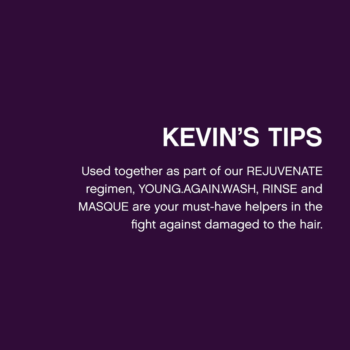 Close-up of KEVIN.MURPHY label and ingredient list emphasizing organic Immortelle and clean formula