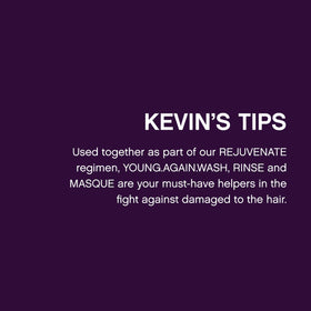 Close-up of KEVIN.MURPHY label and ingredient list emphasizing organic Immortelle and clean formula