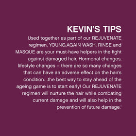KEVIN.MURPHY product on bathroom shelf suggesting salon-style routine benefit