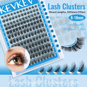 KevKev close-up of lash cluster texture highlighting soft natural fibers