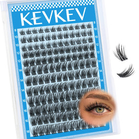 KevKev front packaging showing 144-piece lash cluster set for versatile looks