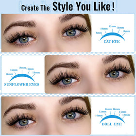 KevKev finished lashes on model showing wispy natural enhancement