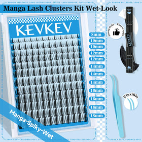 KevKev tweezers and lash bond displayed to highlight precise application