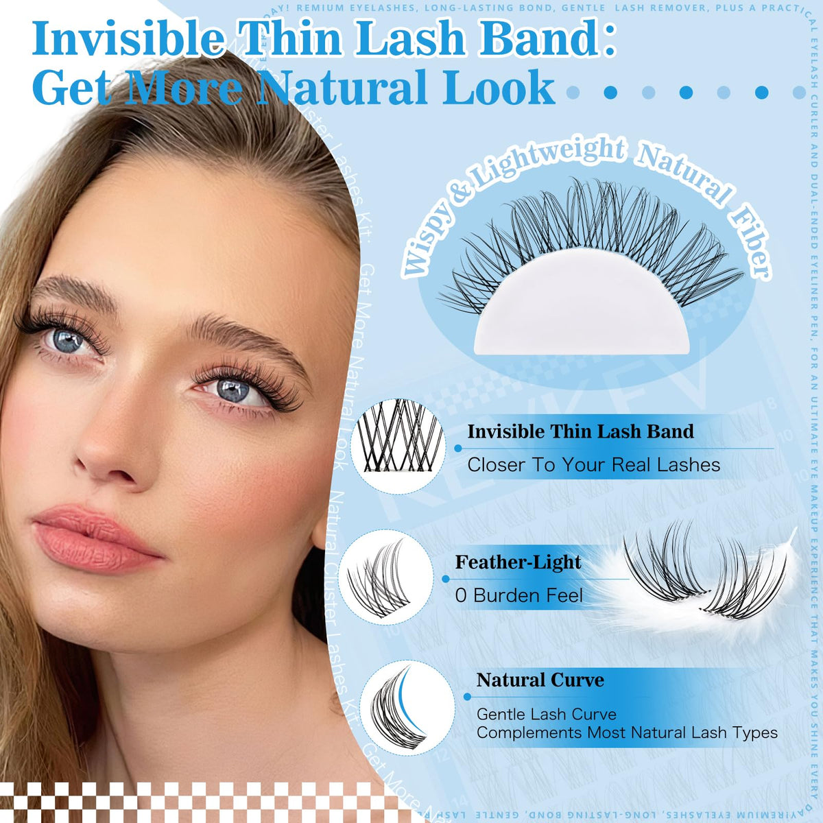 KevKev clear thin band close-up demonstrating invisible blend benefit
