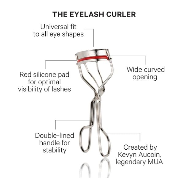 Kevyn Aucoin curler held in hand to show size and ergonomic comfort for steady use