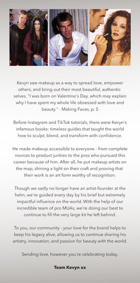 Kevyn Aucoin product packaging and label presenting brand authenticity and product info