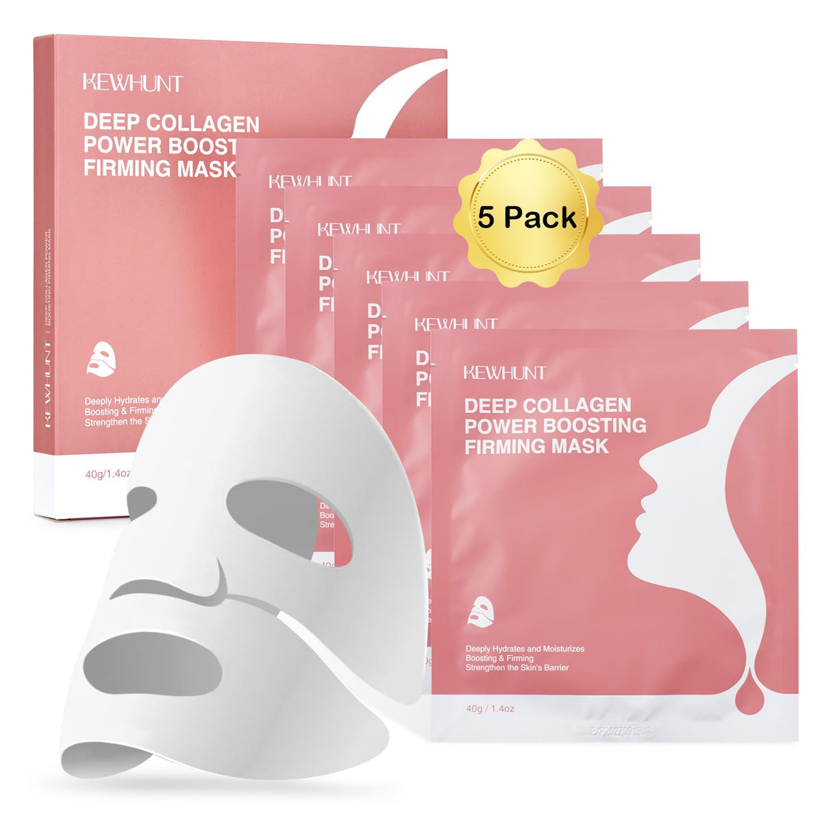 Kewhunt front packaging showing five-pack and product benefits